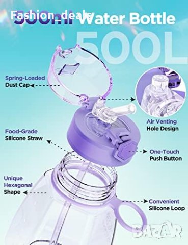 Нова Детска бутилка за вода със сламка от 550мл. Момчета Момичета Подарък, снимка 7 - Други стоки за дома - 42230935