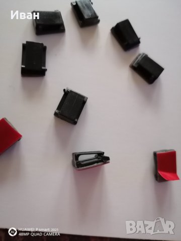 Черни пластмасови самозалепващи държач държачи за кабел на смартфон телефон таблет и други, снимка 13 - USB кабели - 31563908