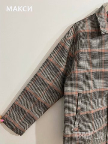 Марково стилно модерно ватирано яке с джобове, капси и топла мека подплата в актуален десен каре, снимка 4 - Якета - 35023008