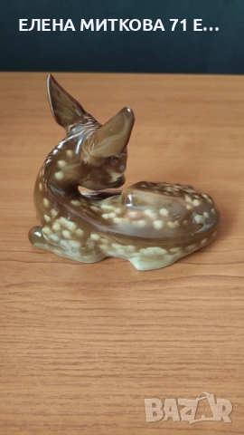 *Metzler&Ortloff* Германия фигурка на сърничка от глазиран порцелан, снимка 2 - Колекции - 52931575