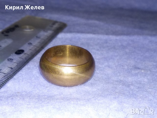 СТАРА ПОЗЛАТЕНА МЪЖКА ХАЛКА РЕТРО ПРЪСТЕН с ПЕЧАТИ 585 и 14К РЪЧНА ИЗРАБОТКА За КОЛЕКЦИЯ 32588, снимка 8 - Антикварни и старинни предмети - 39723558