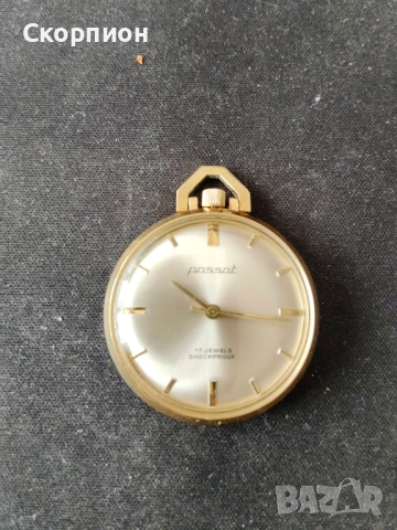 Швейцарски джобен часовник - PASAT - 17 - RUBELS с позлата, снимка 10 - Джобни - 51777420