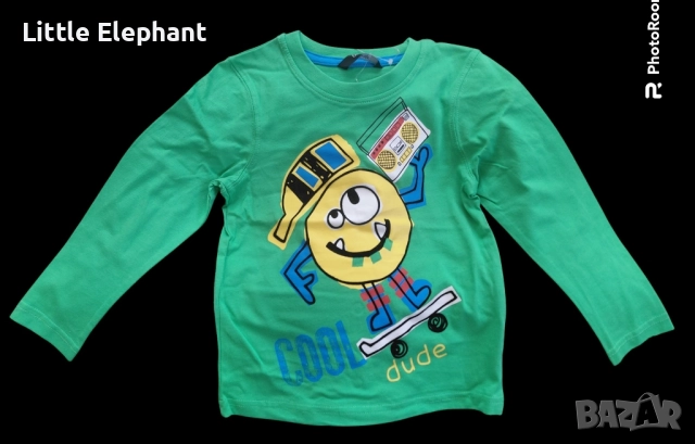 Блузка с дълъг ръкав за 3-4 годишно момченце емоджи"Cool dude",Англия/нова, снимка 1