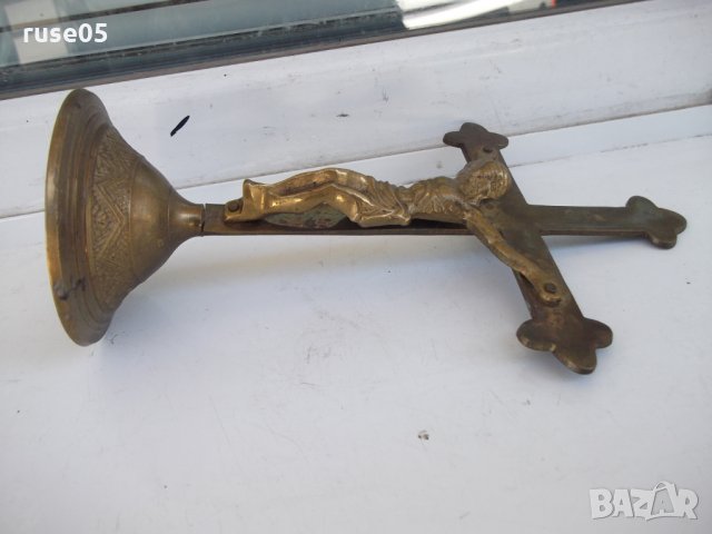 Кръст бронзов настолен с разпятието - 250 гр., снимка 5 - Други ценни предмети - 29662496