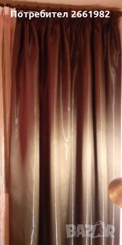 Уникална кафява сатенирана завеса - 2.60 широчина/2.05 височина- чисто нова, снимка 2 - Пердета и завеси - 34529674
