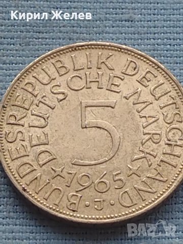 Сребърна монета 5 марки 1965г. Германия уникат за КОЛЕКЦИОНЕРИ 39656, снимка 4 - Нумизматика и бонистика - 42763400