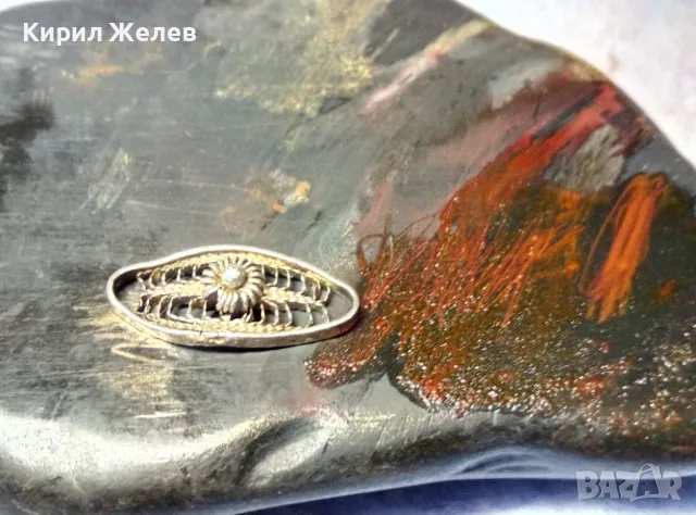 СТАРИННО ФИЛИГРАННО СРЕБЪРНО УКРАШЕНИЕ ВИСУЛКА СРЕБРО ВИСОКА ПРОБА ФИНА РЪЧНА ИЗРАБОТКА 48259, снимка 3 - Антикварни и старинни предмети - 49704312