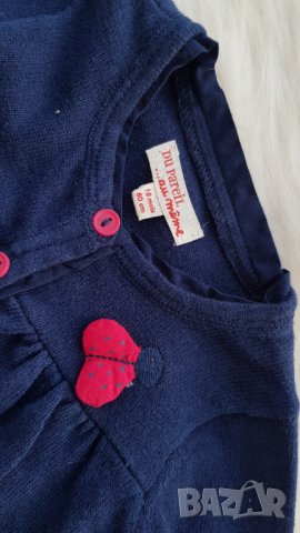 Бебешка дънкова пола и жилетка болеро 9-12 месеца, снимка 7 - Комплекти за бебе - 44193517