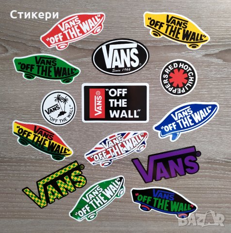 Стикери VANS ВАНС нови! лист А4 - 14 бр общо Sticker 