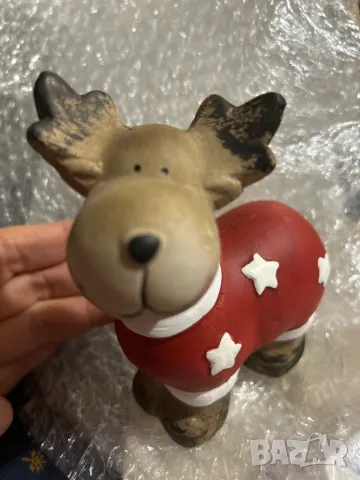 Ново немско, керамично еленче 12/10 см, снимка 3 - Декорация за дома - 48599890