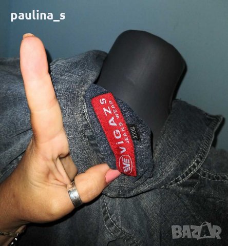 Брандово дънково яке с цип "Vigaz's"® / голям размер , снимка 6 - Якета - 30332451