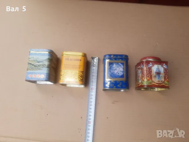 Стари метални кутии , кутия за чай  - 4 броя . Запазени, снимка 2 - Колекции - 56040498