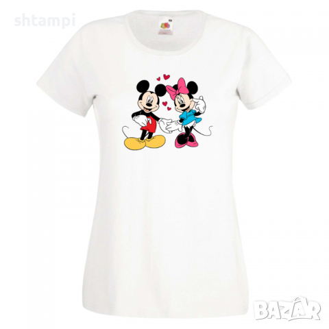 Дамска тениска Mickey & Minnie 7 Мини Маус,Микки Маус.Подарък,Изненада,, снимка 9 - Тениски - 36526272