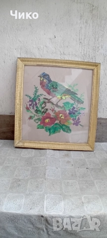 Голям ръчно бродиран гоблен, снимка 10 - Антикварни и старинни предмети - 52056338