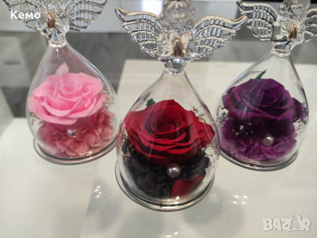Ангелска стъкленица с вечна роза, снимка 16 - Други - 39631329