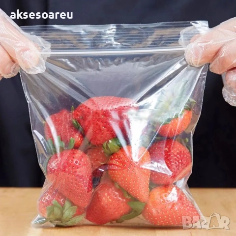 200 бр. Нови Малки найлонови прозрачни вакуумни торбички затварящи се с цип за съхранение многократн, снимка 13 - Сортови семена и луковици - 53109184