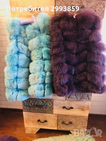 Елек лисица 70см*лилав, снимка 9 - Елеци - 32013104