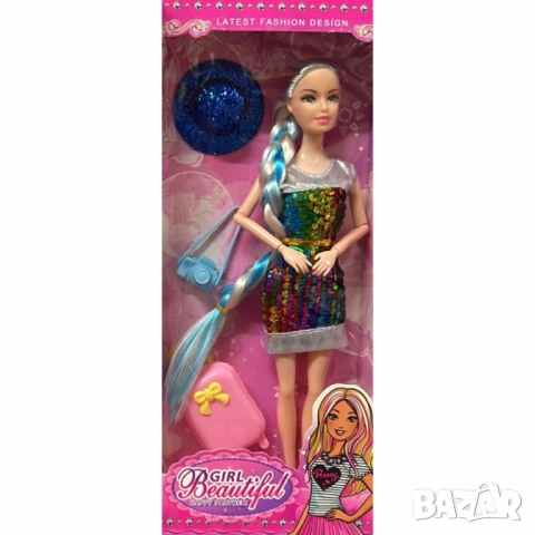 Модерна шарена кукла с аксесоари, снимка 3 - Кукли - 52054234