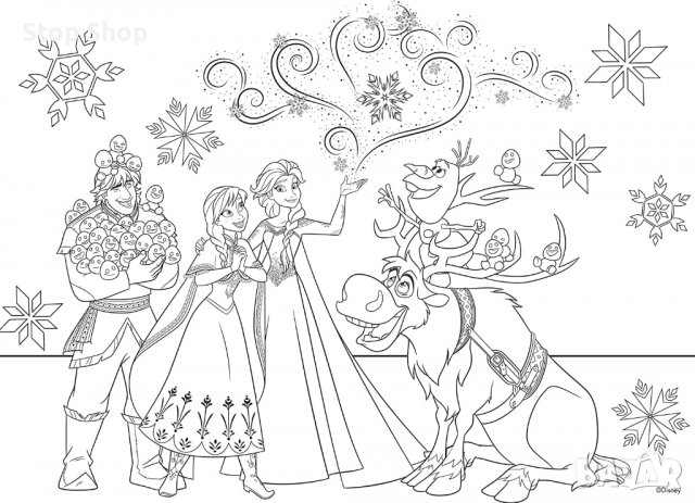 Disney Frozen пъзел 2 в 1 Lisciani  70 на 50 см , снимка 3 - Игри и пъзели - 37154691