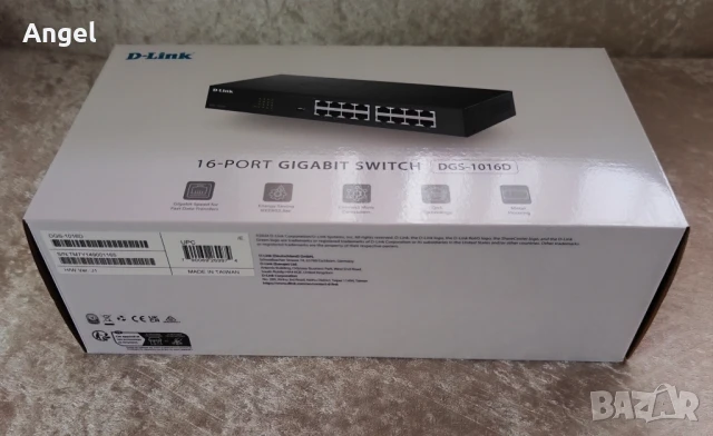 Суич D-Link DGS-1016D, 1000Mbps, 16 порта, 16x 10/100/1000 Mbps, снимка 2 - Суичове - 51333410