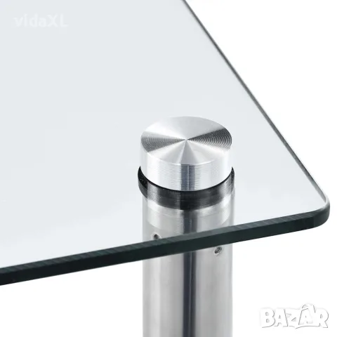 vidaXL Етажерка с 6 рафта, прозрачна, 40x40x160 см, закалено стъкло, снимка 2 - Етажерки - 56146420