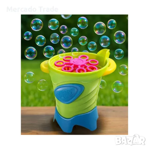 Машина за сапунени балончета Mercado Trade, Със Светлини, Зелен