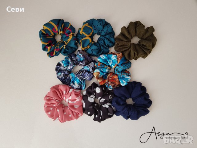 Скрънчита за коса , снимка 5 - Аксесоари за коса - 31216586