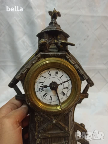 Много стар антикварен каминен часовник ,порцеланов циферблат , снимка 10 - Антикварни и старинни предмети - 50896524