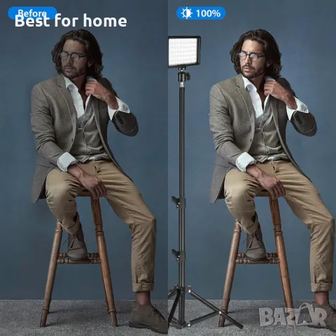  3 броя LED фото-видео лампи  и цветни филтри от Ci-Fotto, снимка 6 - Светкавици, студийно осветление - 50321904