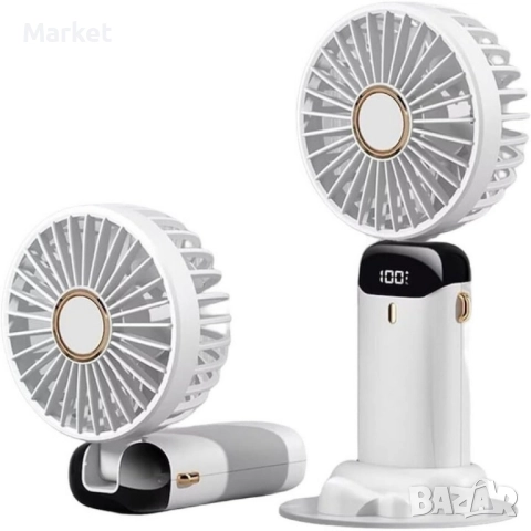 Преносим вентилатор 3 в 1, с 5 скорости и цифров дисплей, снимка 5 - Вентилатори - 51816078