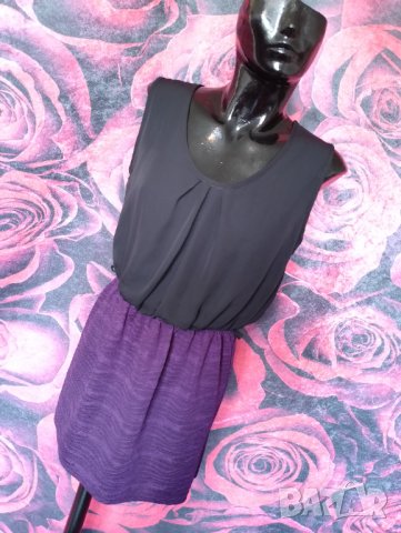 Официална туника в черно-лилаво М