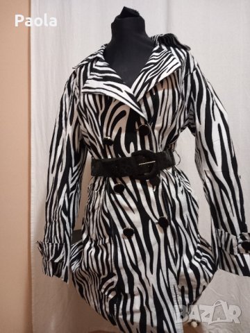 Страхотен зебров дамски шлифер