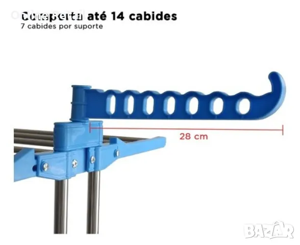Сгъваем сушилник за дрехи на колелца – практична стойка за сушене, снимка 4 - Други стоки за дома - 47387489