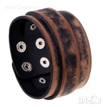 Кожени гривни от нещавена кожа, снимка 2 - Гривни - 34254053