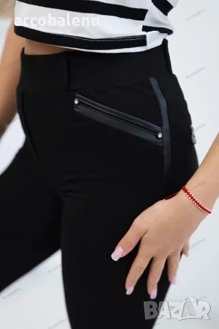 Дамски панталон с кант на джоба, снимка 5 - Панталони - 47910346