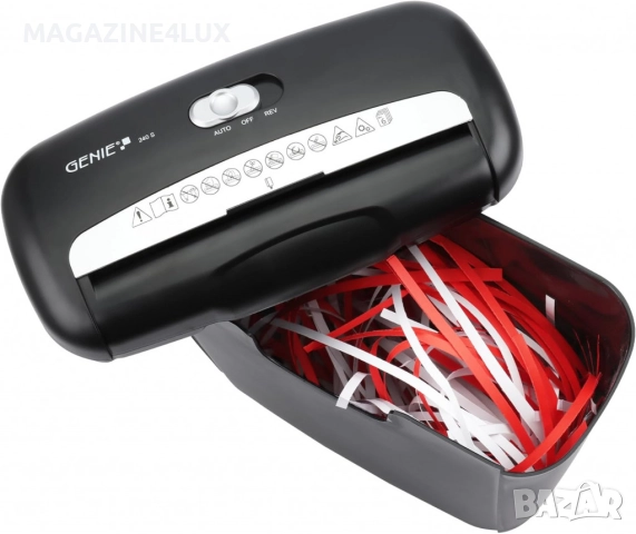 Професионален шредер за документи Genie 240S за унищожаване на документи, снимка 3 - Ученически пособия, канцеларски материали - 52166963