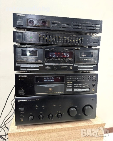 🔊Ретро аудио система сет PIONEER - усилвател, CD, двукасетъчен дек, еквалайзер, тунер и колони🔊, снимка 3 - Аудиосистеми - 53914548