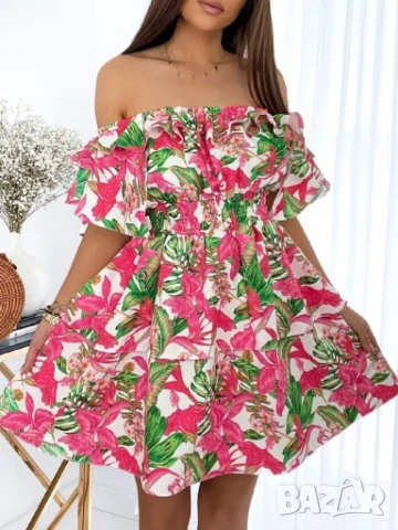 флорална рокля , снимка 2 - Рокли - 51081375