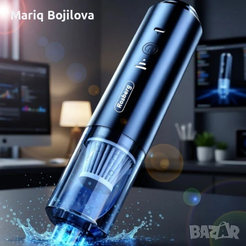 Портативна прахосмукачка 2 в 1 Rosberg, 65W 1800mAh, 0.1л., Акумулаторна, снимка 2 - Прахосмукачки - 53051702