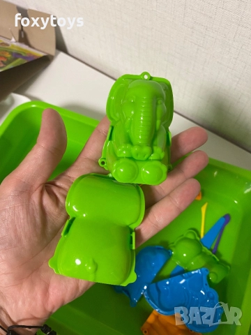 Креативен комплект кинетичен пясък и формички 3D Животни, куфарче, снимка 12 - Образователни игри - 51619037