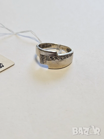 Дамски пръстен, бяло злато 585/14к 3.28гр