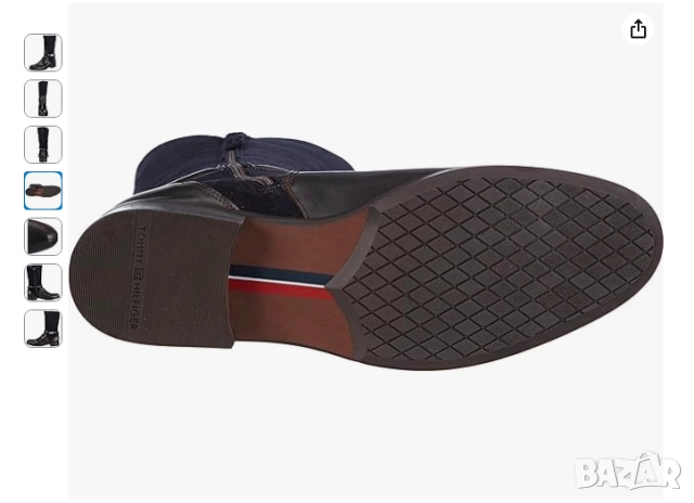 Ботуши Tommy Hilfiger Hamilton 13C номер 42 - от кожа и велур до средата на прасеца, снимка 3 - Дамски ботуши - 52355878