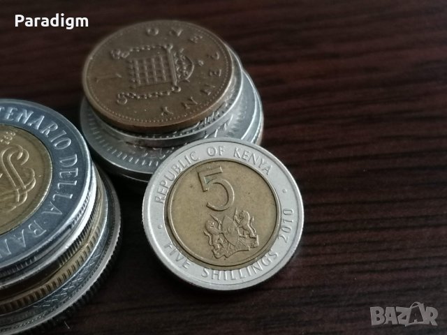 Монета - Кения - 5 шилинга | 2010г.