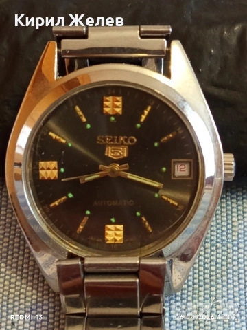 Класически модел мъжки часовник SEIKO 5 AUTOMATIC работи перфектно състояние 30742, снимка 3 - Мъжки - 54110023