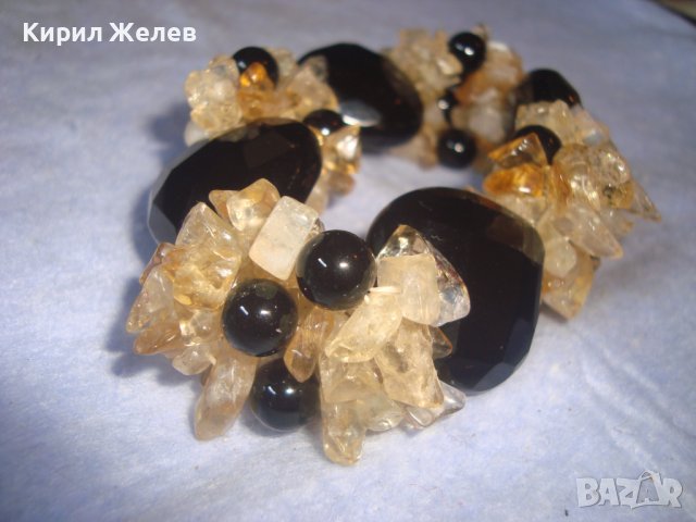 ПРЕКРАСНА СКЪПОЦЕННА ФЕШЪН АРТ ГРИВНА от ЕСТЕСТВЕНИ ПОЛУСКЪПОЦЕННИ ФАСЕТИРАНИ КАМЪНИ 28006, снимка 8 - Гривни - 37065334