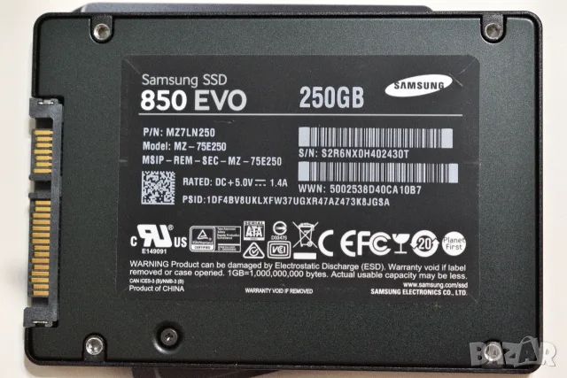 Samsung 850 EVO 250GB, снимка 4 - Твърди дискове - 55738515