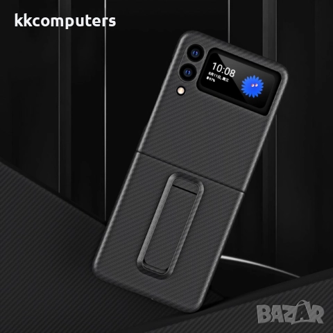 Samsung Galaxy Z Flip3 5G Удароустойчив Carbon Fiber Калъф и Стилус, снимка 6 - Калъфи, кейсове - 52872470