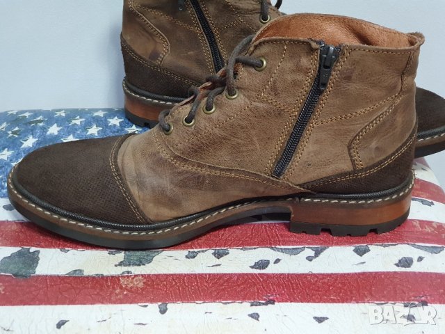 MANUEL ALIVES 42 номер, без забележки, естествена кожа , снимка 8 - Мъжки боти - 42855524