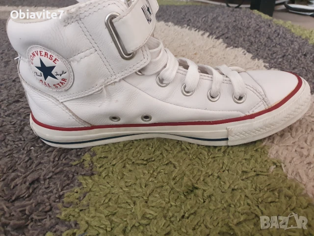 Уникални ретро кожени кецове Converse Унисекс, снимка 6 - Кецове - 51318886
