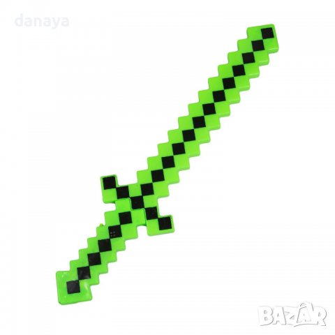 2293 Голям светещ меч Майнкрафт играчка Minecraft със звук, 62 см, снимка 6 - Други - 39350391